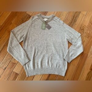 H&M Men's Light Gray Crew Neck Wool Blend Sweater Size L NWT
